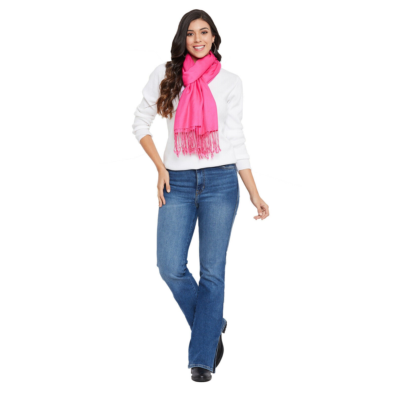 Luxurious Soft Silk Pashmina Shawl Wrap - Elegant Cashmere Wool Scarf for Women