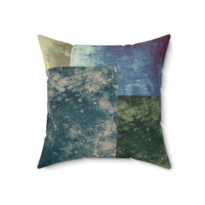 Pillow with Rustic Square Pattern