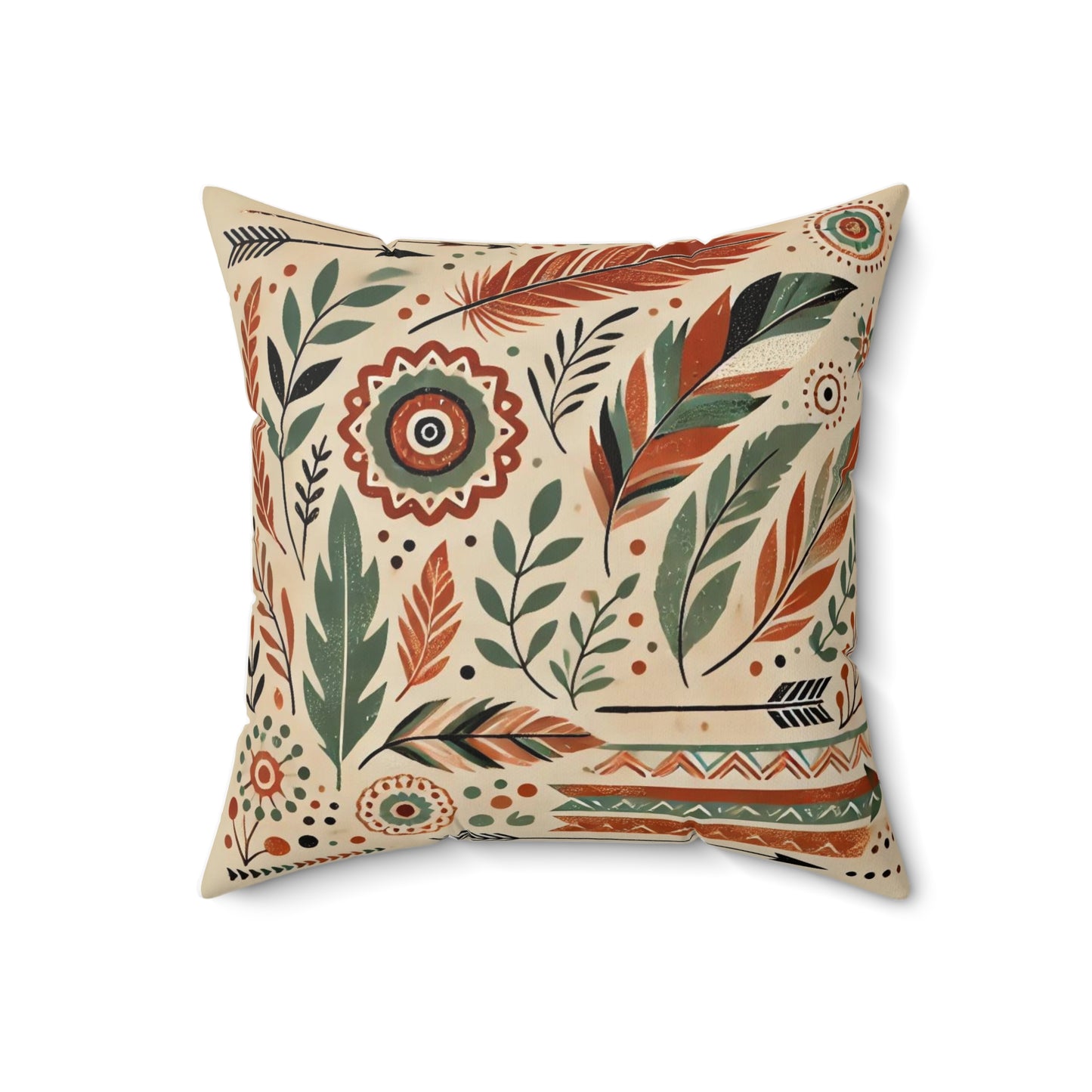 Pillow with Boho-Style Design