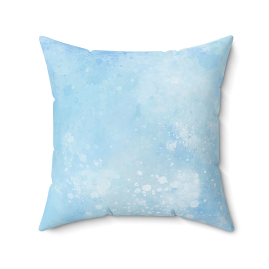 Square Pillow Blue Cloud Design