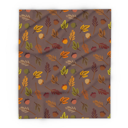 Fleece Blanket Autumn Harvest Theme