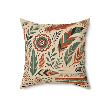 Pillow with Boho-Style Design