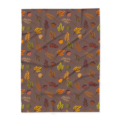 Fleece Blanket Autumn Harvest Theme