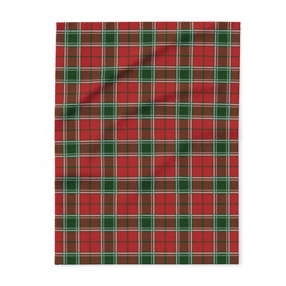 Fleece Blanket Red and Green Flannel Pattern