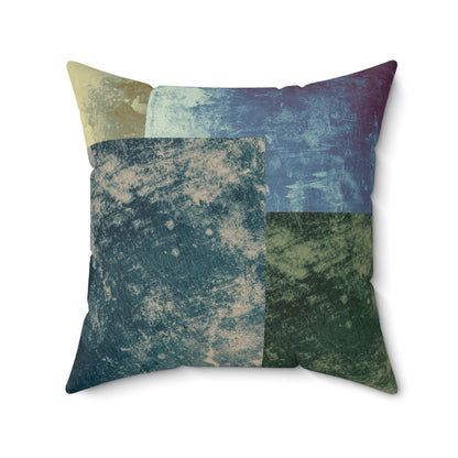 Pillow with Rustic Square Pattern