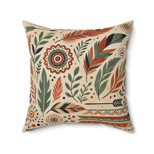 Pillow with Boho-Style Design