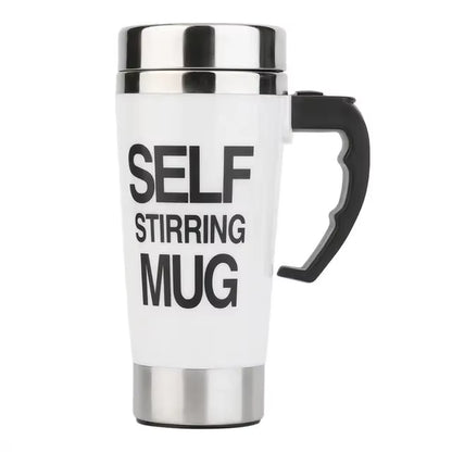 500ml Self-Stirring Stainless Steel Thermal Mug – Automatic Mixing Coffee Cup for Home and Office