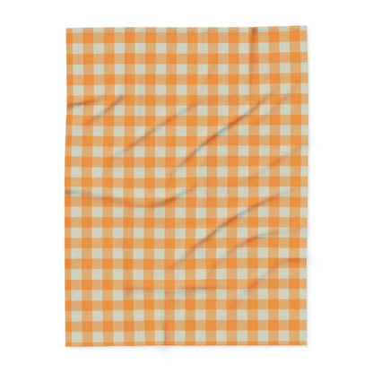 Fleece Blanket - Orange Flannel Design