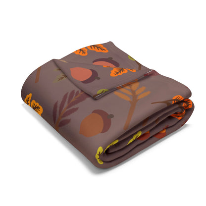 Fleece Blanket Autumn Harvest Theme