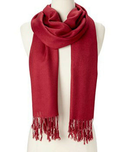 Luxurious Soft Silk Pashmina Shawl Wrap - Elegant Cashmere Wool Scarf for Women