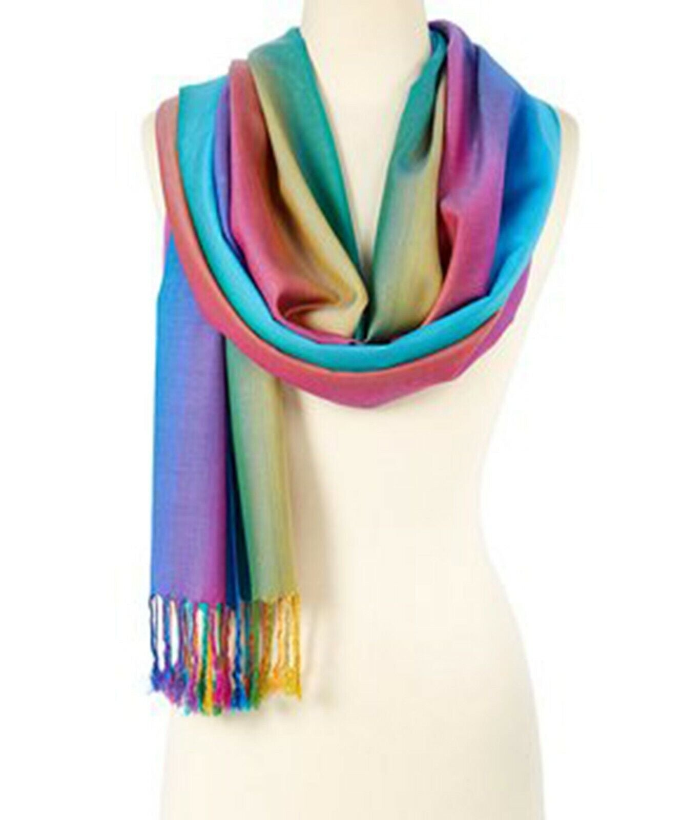 Luxurious Soft Silk Pashmina Shawl Wrap - Elegant Cashmere Wool Scarf for Women