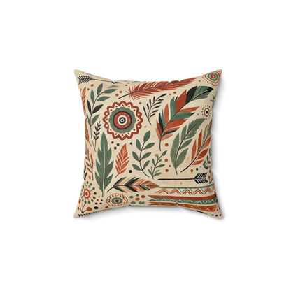 Pillow with Boho-Style Design