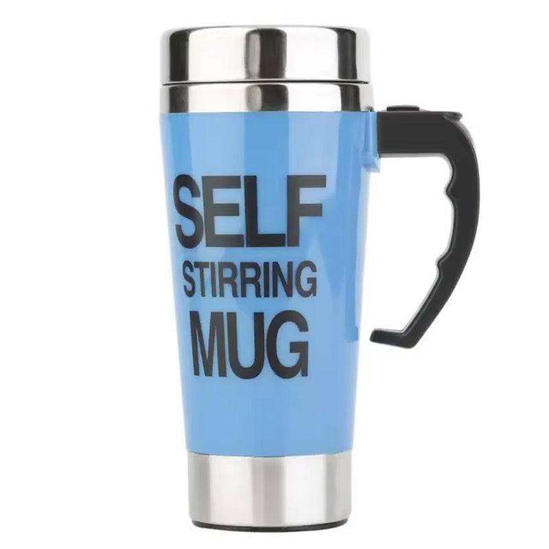 500ml Self-Stirring Stainless Steel Thermal Mug – Automatic Mixing Coffee Cup for Home and Office