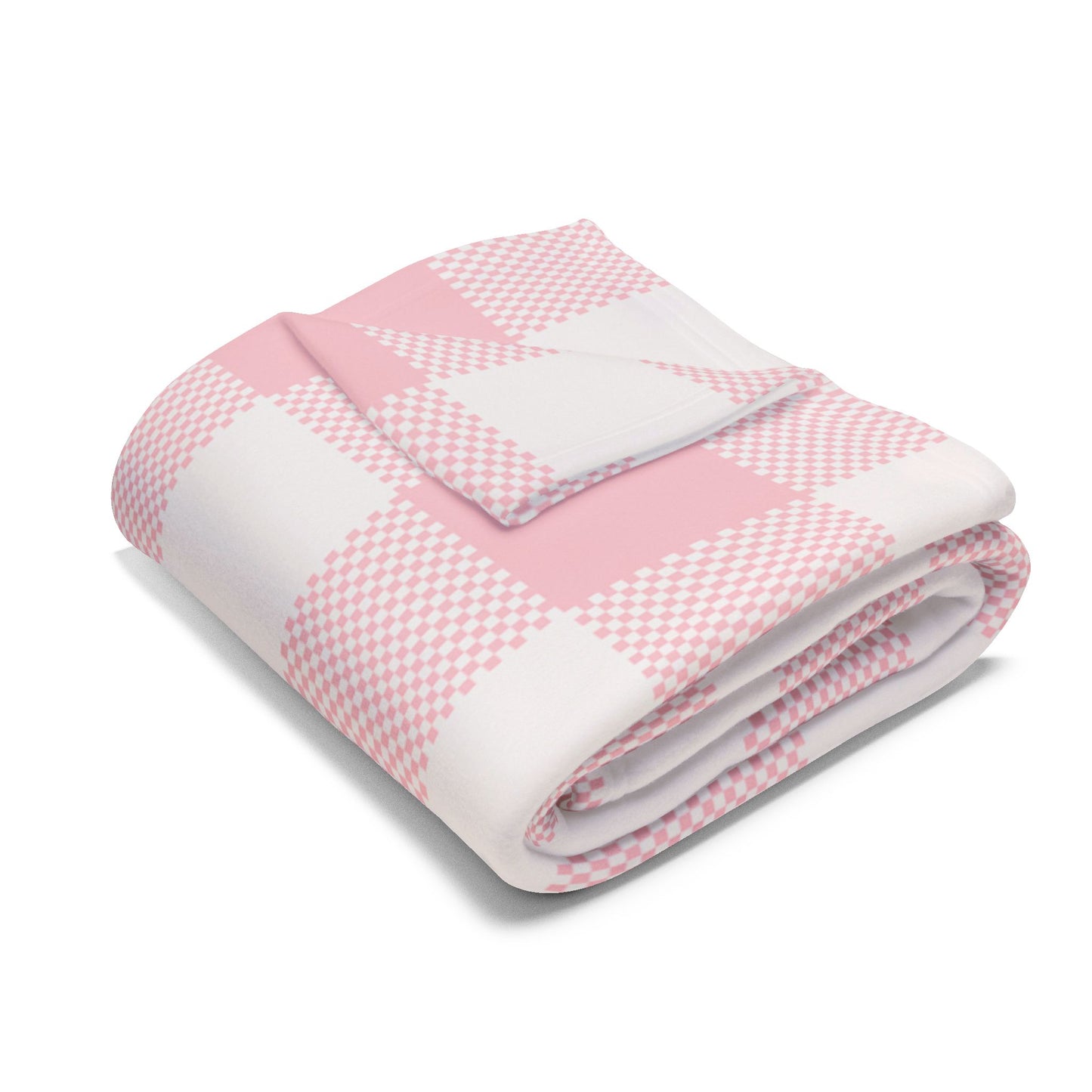 Fleece Blanket - Pink Flannel Pattern