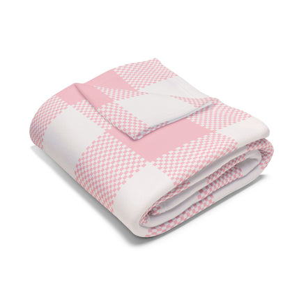 Fleece Blanket - Pink Flannel Pattern