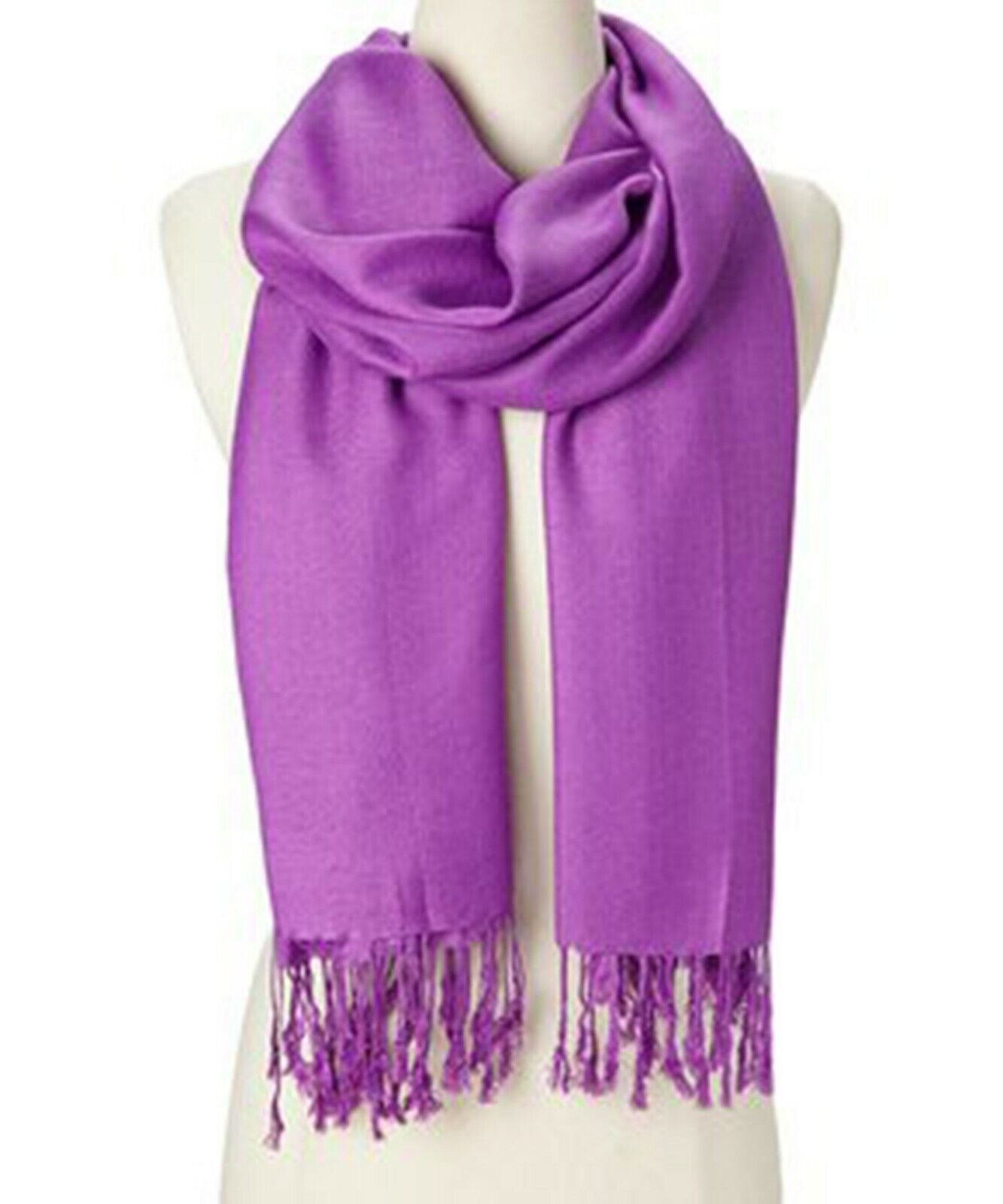 Luxurious Soft Silk Pashmina Shawl Wrap - Elegant Cashmere Wool Scarf for Women