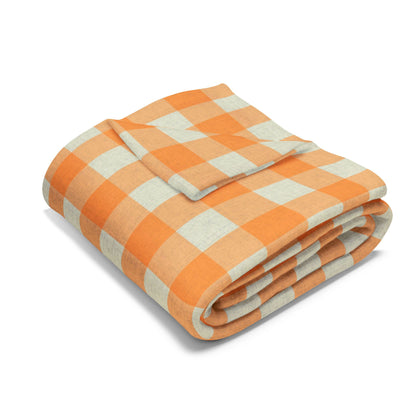 Fleece Blanket - Orange Flannel Design