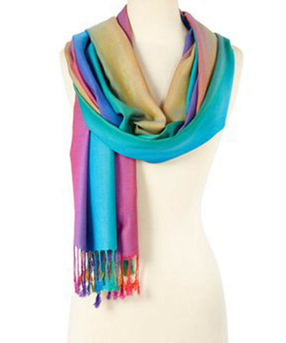 Luxurious Soft Silk Pashmina Shawl Wrap - Elegant Cashmere Wool Scarf for Women