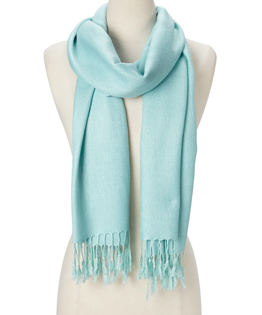 Luxurious Soft Silk Pashmina Shawl Wrap - Elegant Cashmere Wool Scarf for Women