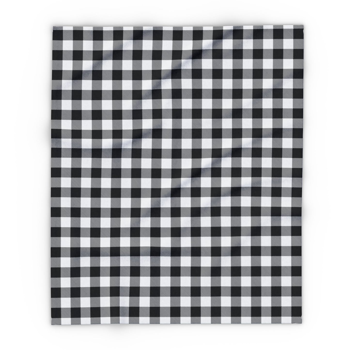 Fleece Blanket with Black Flannel Design