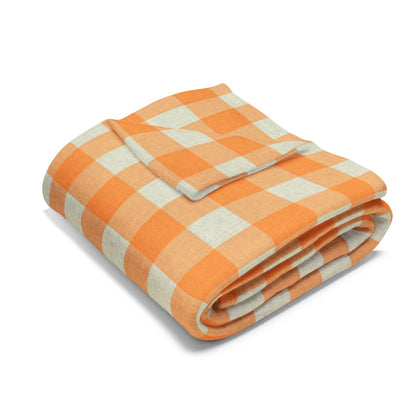 Fleece Blanket - Orange Flannel Design