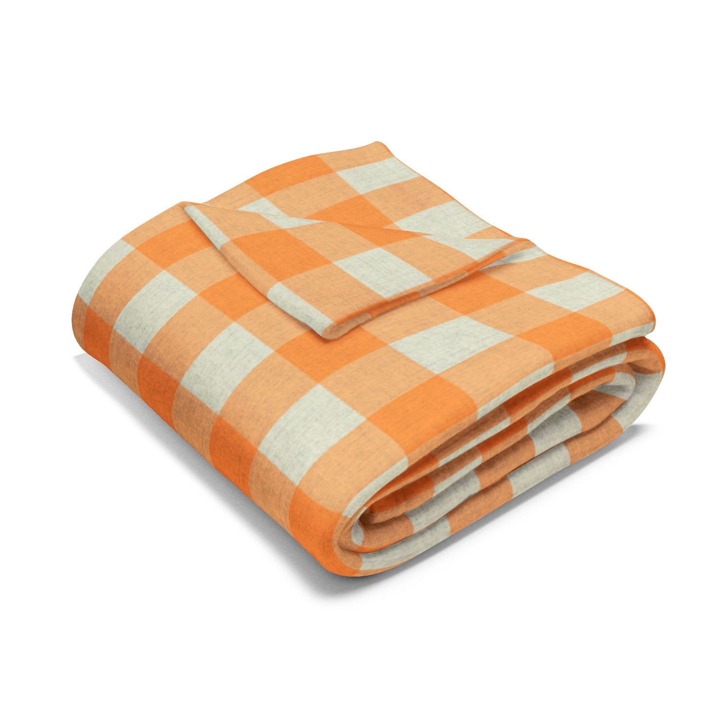 Fleece Blanket - Orange Flannel Design