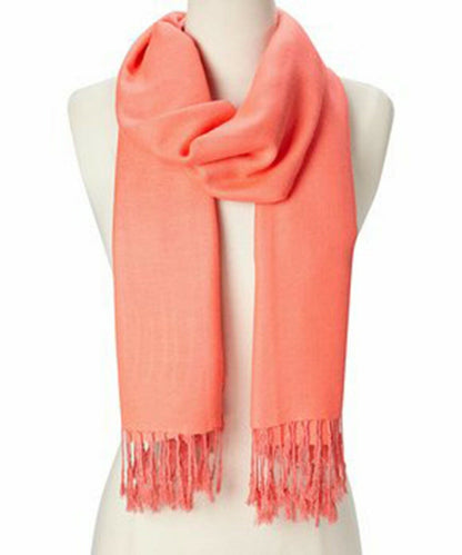 Luxurious Soft Silk Pashmina Shawl Wrap - Elegant Cashmere Wool Scarf for Women