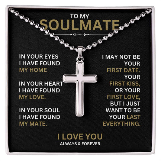 To My Soulmate | Stainless Cross Necklace