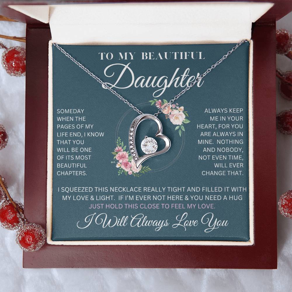 To My Beautiful Daughter | Forever Love Necklace