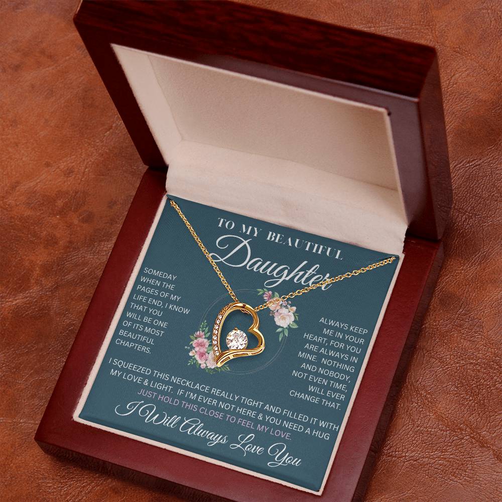 To My Beautiful Daughter | Forever Love Necklace