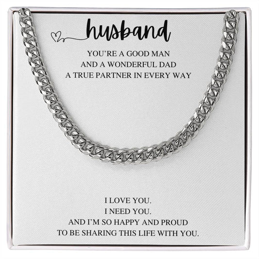 To My Husband | Cuban Link Chain