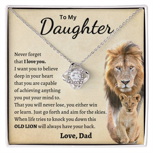 To My Daughter | Love Knot Necklace