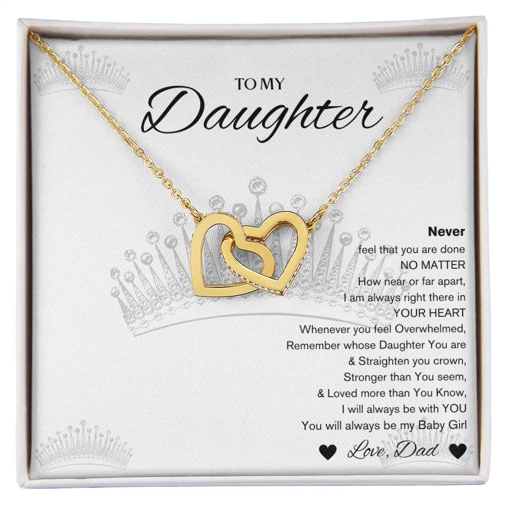 To My Daughter | Interlocking Hearts Necklace