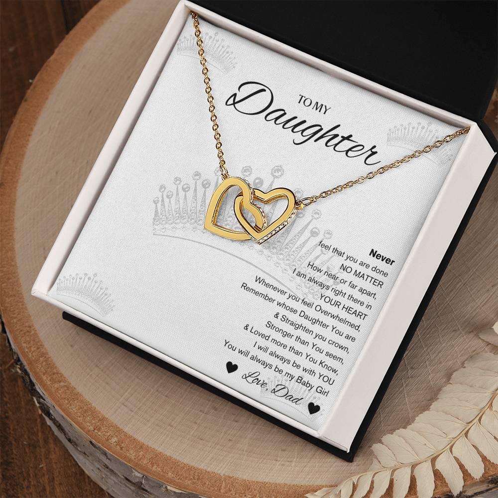 To My Daughter | Interlocking Hearts Necklace