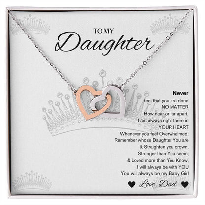 To My Daughter | Interlocking Hearts Necklace