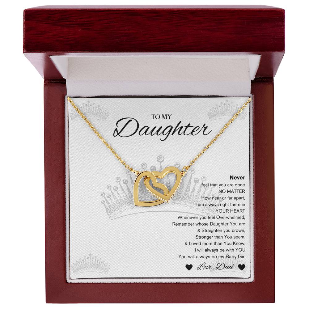 To My Daughter | Interlocking Hearts Necklace