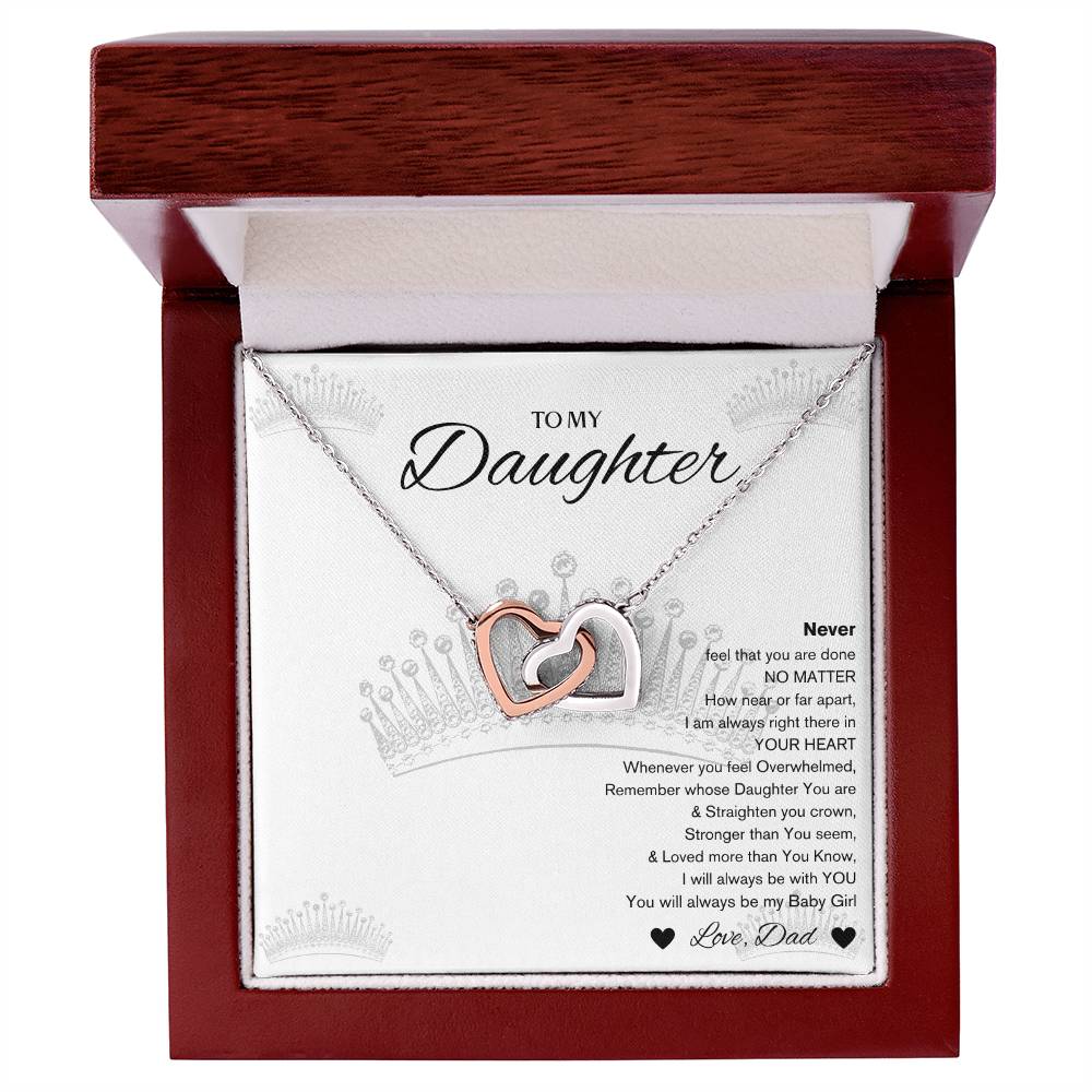 To My Daughter | Interlocking Hearts Necklace