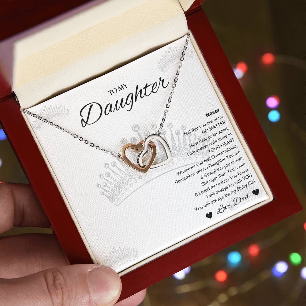 To My Daughter | Interlocking Hearts Necklace