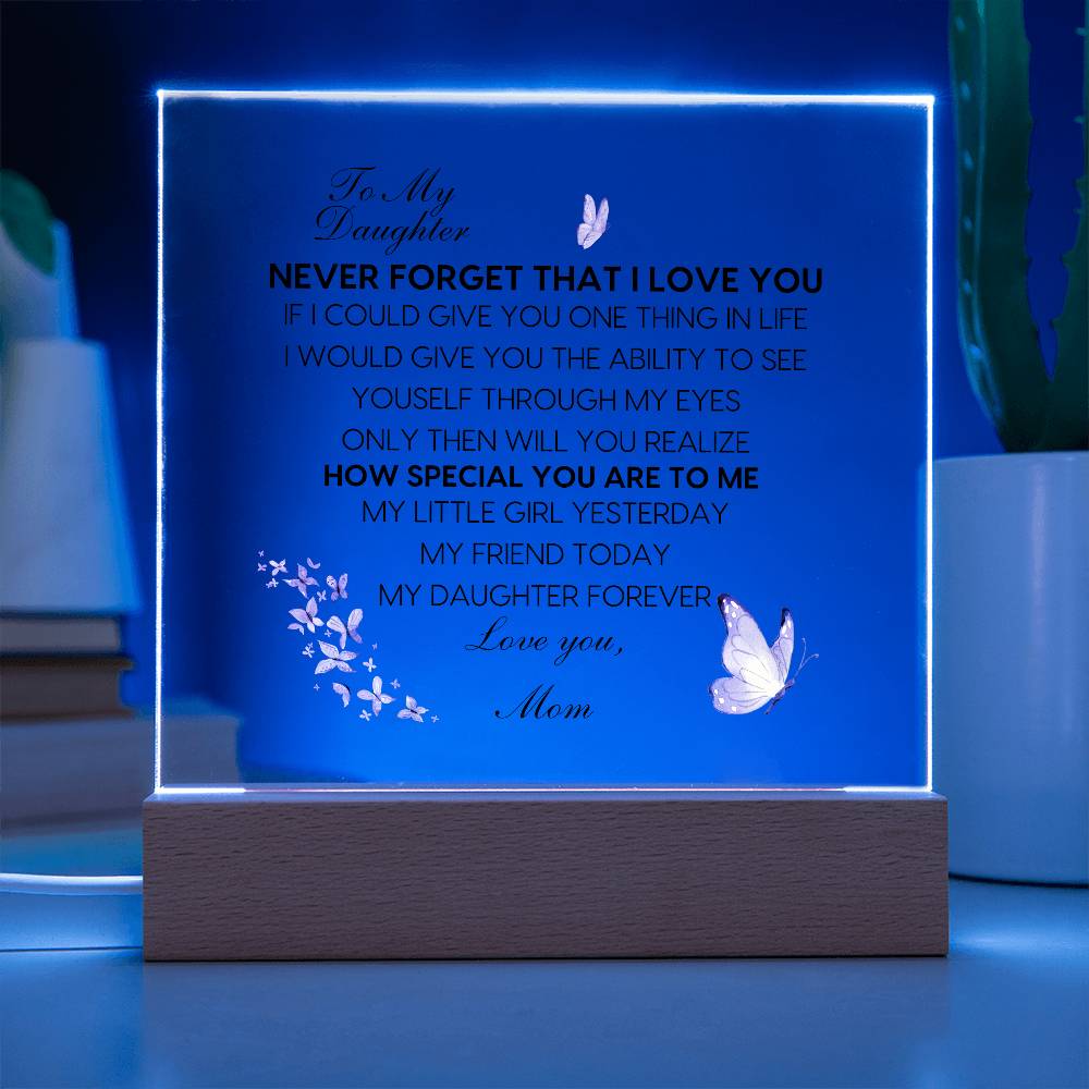 To My Daughter, Never Forget Plaque