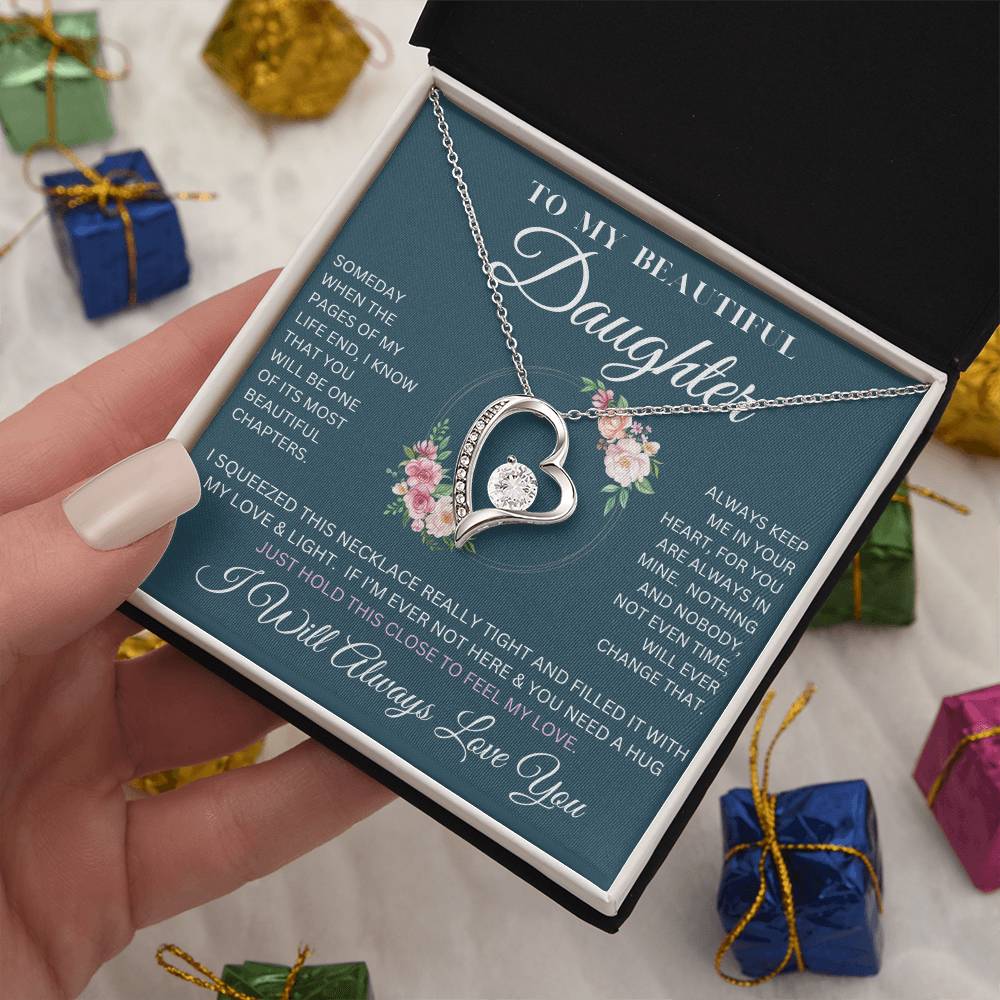 To My Beautiful Daughter | Forever Love Necklace