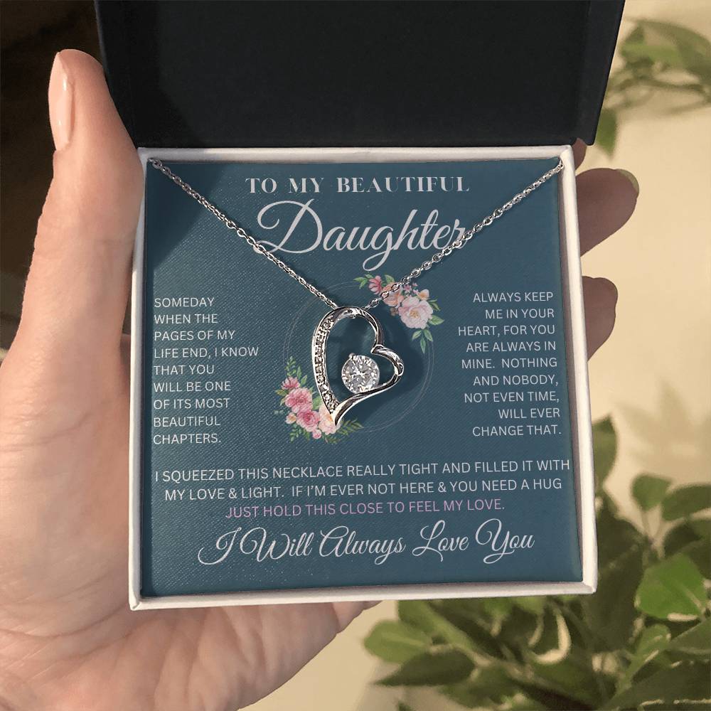 To My Beautiful Daughter | Forever Love Necklace