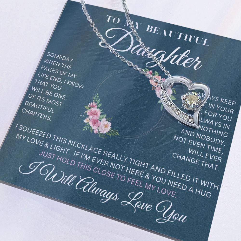 To My Beautiful Daughter | Forever Love Necklace