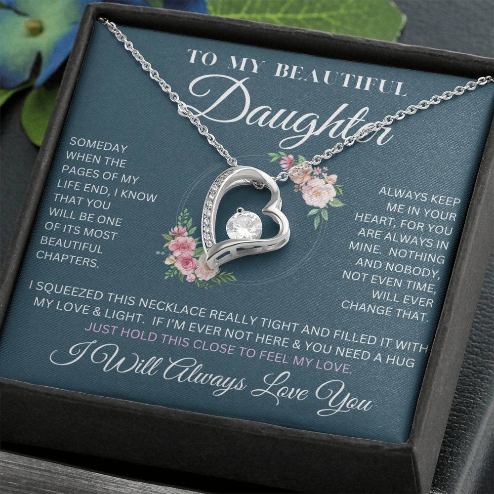 To My Beautiful Daughter | Forever Love Necklace