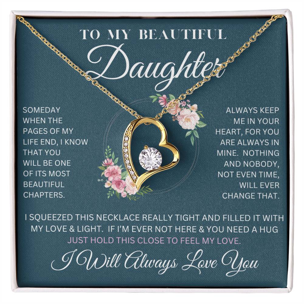 To My Beautiful Daughter | Forever Love Necklace