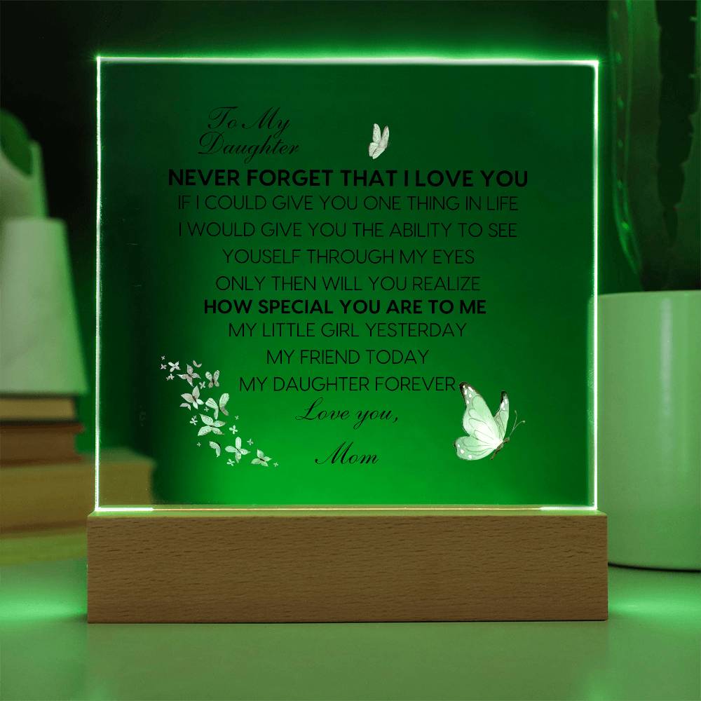 To My Daughter, Never Forget Plaque