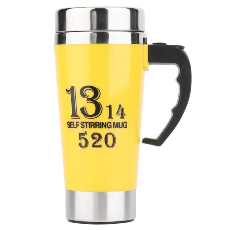 500ml Self-Stirring Stainless Steel Thermal Mug – Automatic Mixing Coffee Cup for Home and Office