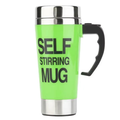 500ml Self-Stirring Stainless Steel Thermal Mug – Automatic Mixing Coffee Cup for Home and Office