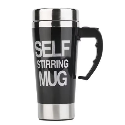 500ml Self-Stirring Stainless Steel Thermal Mug – Automatic Mixing Coffee Cup for Home and Office