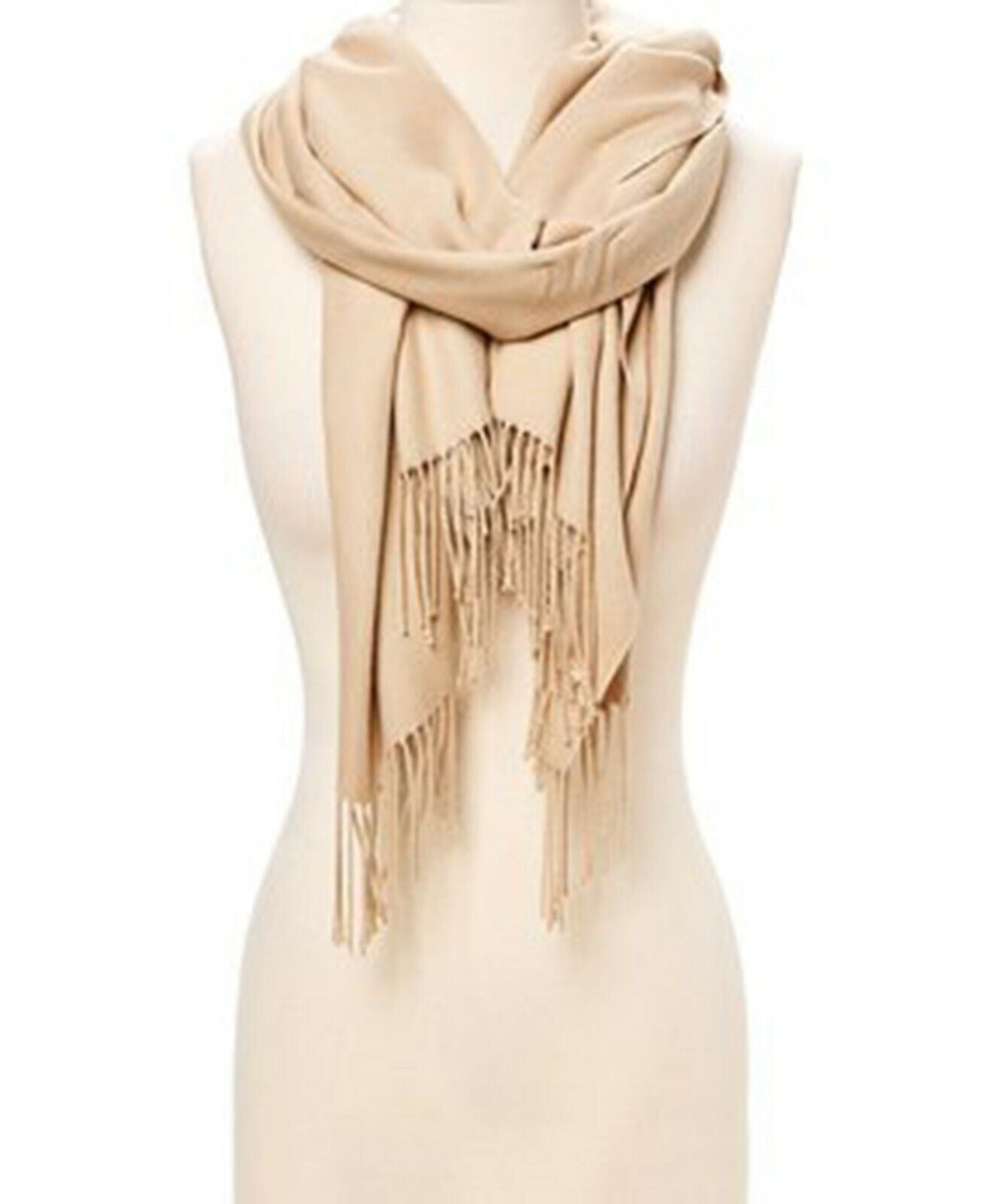 Luxurious Soft Silk Pashmina Shawl Wrap - Elegant Cashmere Wool Scarf for Women