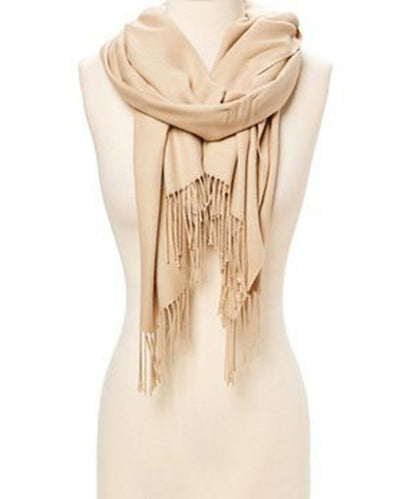 Luxurious Soft Silk Pashmina Shawl Wrap - Elegant Cashmere Wool Scarf for Women